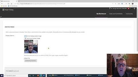 How to update your Avatar in Blackboard Collaborate Ultra Dr George Mochocki dba