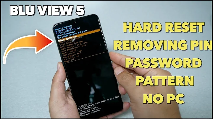 BLU View 5 Hard Reset Removing PIN, Password, pattern No PC