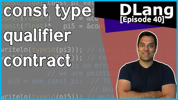 [Dlang Episode 40] D Language - const type qualifier - A contract not to change