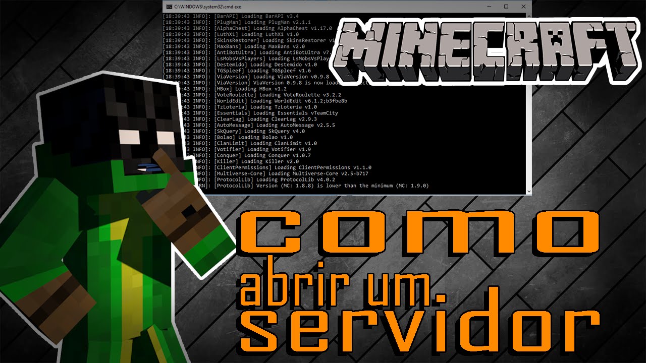 TUTORIAL - Como abrir servidor de minecraft [ PT-BR] - YouTube