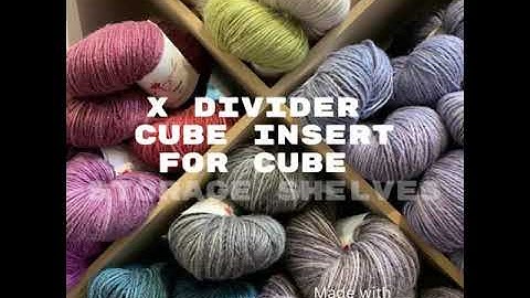 X Divider Cube Insert for Cube Storage Shelves, Unfinished or White