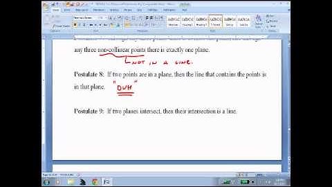 HGEO 1 5 Pstlts and Thrms Reltng Pts, Lines and Planes