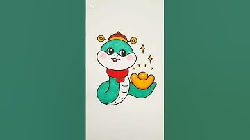 Easy Snake Drawing, How to Draw a Snake | Snake Drawing| How to Draw a Cobra Snake #shorts #drawing