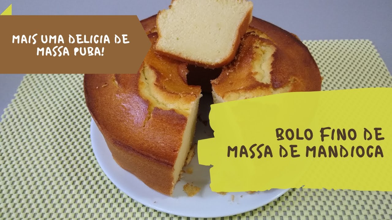 ☑️ BOLO FINO com massa de mandioca (PUBA) EXCLUSIVO!!!