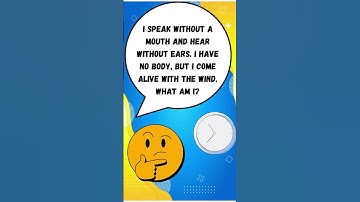 I speak without a mouth and hear without ears. #ear #mouth #riddle #trendingshort