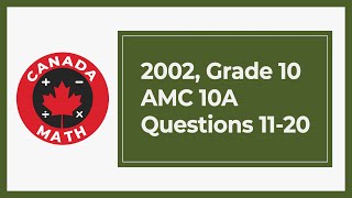 2002, Grade 10, AMC 10A | Questions 11-20
