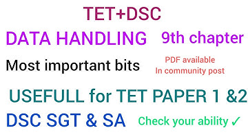 TET+DSC DATA HANDLING most important bits 