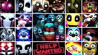 FNAF Non-VR: Help Wanted - All Jumpscares (No Static)