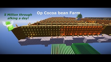Insane afk cocoa bean farm makes 5 million a day 💰💰 - Hypixel Skyblock