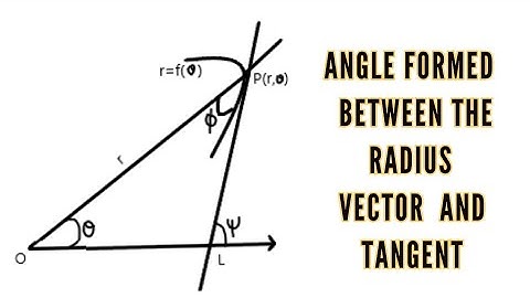 Derivation of angle formed between the radius vector and tangent| DIFFERENTIAL CALCULUS