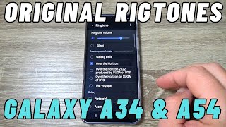 Samsung Galaxy A34 & A54 - ORIGINAL RINGTONES Resimi