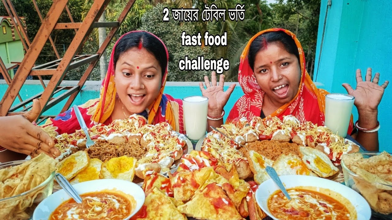 doi chatni fuchka spicy Maggi paratha ghugni egg pouch dim toast lassi challenge video. punishments🤮