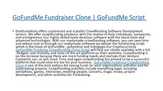 GoFundMe Fundraiser Clone | GoFundMe Script | DOD IT Solutions