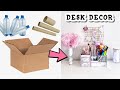 DIY DESK DECOR IDEAS FROM WASTE THINGS-DESK ORGANIZER FROM CARDBOARD,SKEWERS PHOTO HOLDER and more..