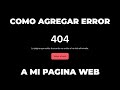 Como AGREGAR ERROR 404 en REACT TUTORIAL
