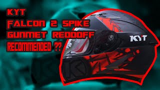 HELM KYT Falcon Seri Spike Full Face - GunMate Red Doff