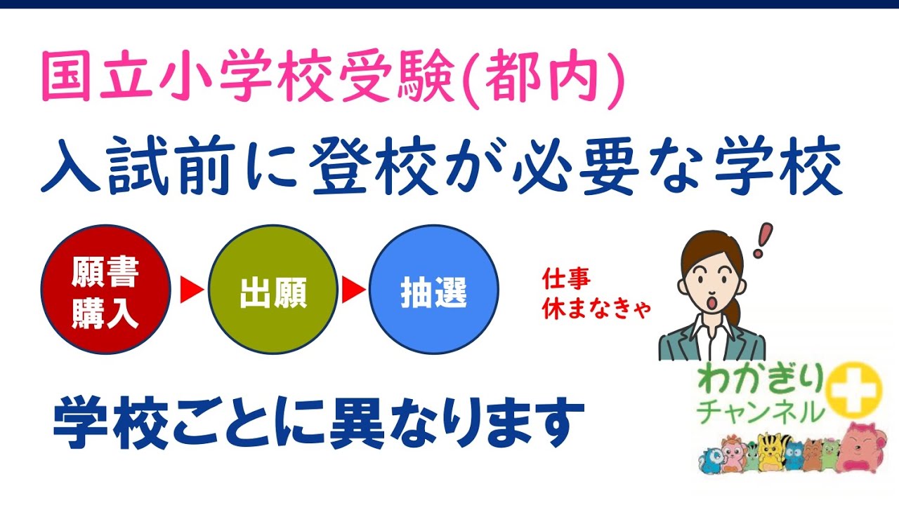 国立小学校受験】子どもの入試よりも前に保護者が登校するタイミング