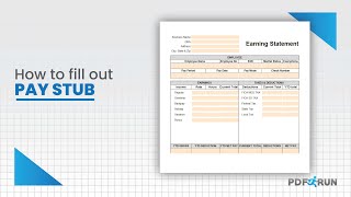 How to Make and Fill Out a Pay Stub or Pay Slip Online | PDFRun