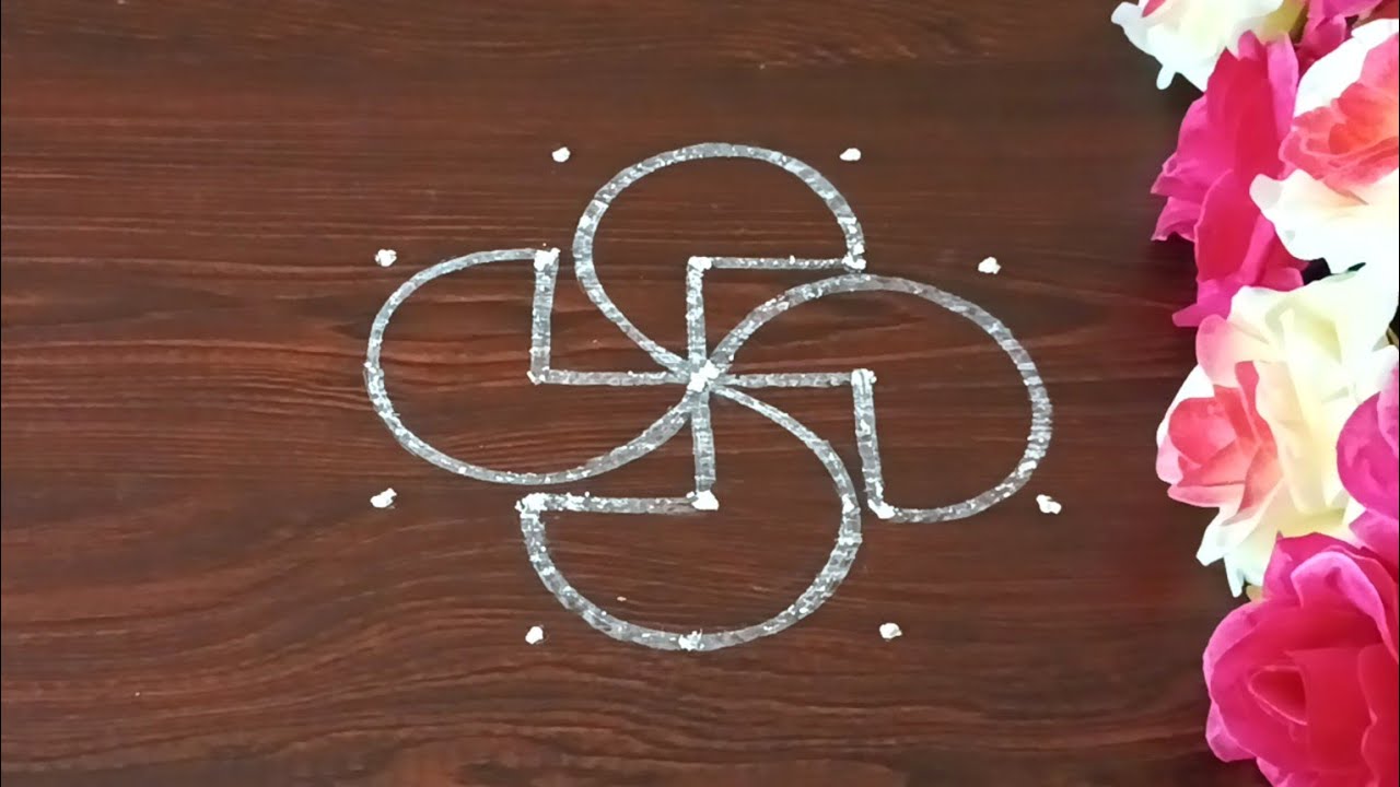 Easy muggulu 🌺 sikku kolam 🌹 simple rangoli designs 🌼 daily kolam 🌸 daily muggulu 🌺 muggulu