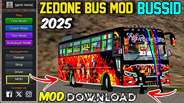 How to Add Zedone v3 Bus Mod in Bus Simulator Indonesia 2025 | Zedone Bus Mod Livery App Download