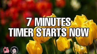 7 Minutes |  Yellow Color Flower Background | TIMER STARTS NOW screenshot 3