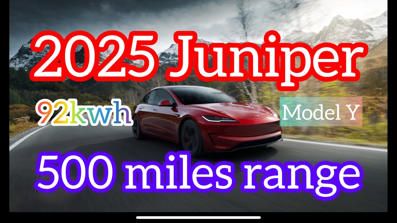 2025 Tesla Model Y Juniper is here with 92KWH battery with 500 miles ...