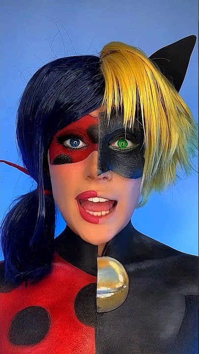Half Ladybug Half Cat Noir! #miraculous #ladybug #catnoir #halfandhalf