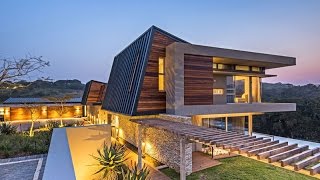 shapes contemporary futuristic geometric modern architecture houses facade mansion albizia wood interior