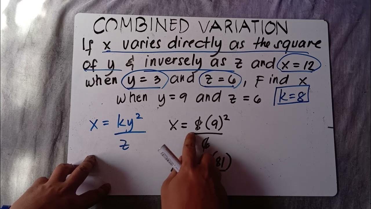 Combined Variation | Finding the Equation of Combined Variation ...