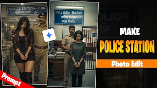 Police Station Instagram Trending Realstic Ai Photo Prompt | Google Gemini Ai Jail Photo Editing screenshot 1