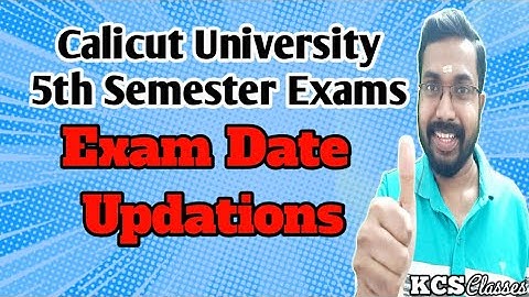 Calicut University 5th Semester Exam Updations