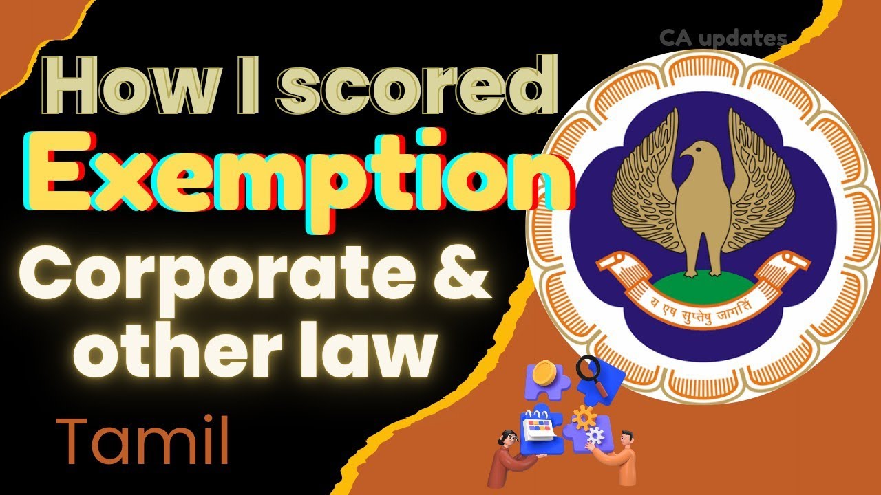 How I Scored an Exemption (60+) in CA Inter Corporate Law | Study Plan ...