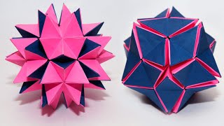 Волшебный цветок кусудама оригами 3D #kusudama| Раскрытый цветок оригами | PopUp Star #origamikusudama