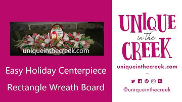 Easy Deco Mesh Holiday Center Piece on UITC Rectangle Board