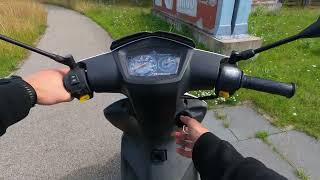 картинка: Тестирую в Лесу Мопед Peugeot 50cc 