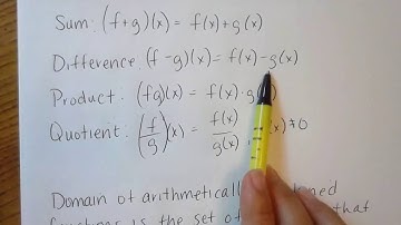 1.4 Arithmetic Combination of Functions