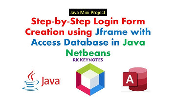 (From Scratch) Login Form with Access Database Connection in Java NetBeans Project |JDBC| UCanAccess