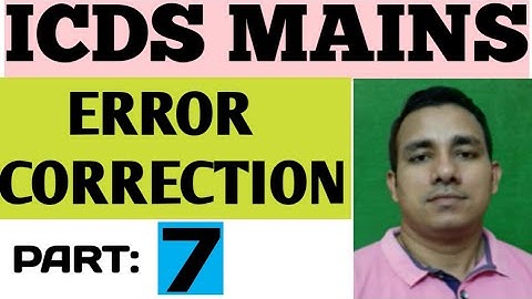 Error correction for icds