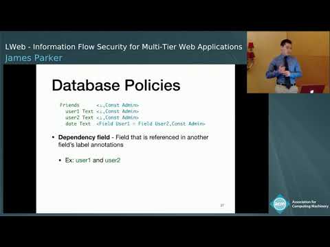 LWeb: Information Flow Security for Multi-Tier Web Applications