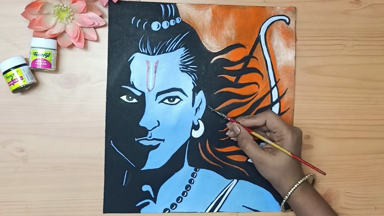 Lord Shree Rama drawing | Ramnavami drawing | Shree Ram drawing for  beginnerg | Shree rama drawing - YouTube