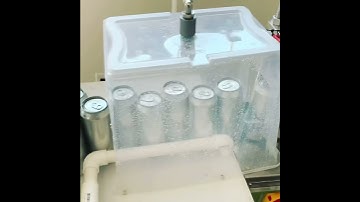 Beer Canning Microcanner Atomic table top canning line Birchwood Brewery