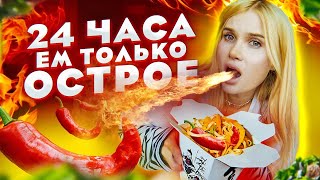 24 ЧАСА! ЕМ ТОЛЬКО ОСТРУЮ ЕДУ | ЛИССА