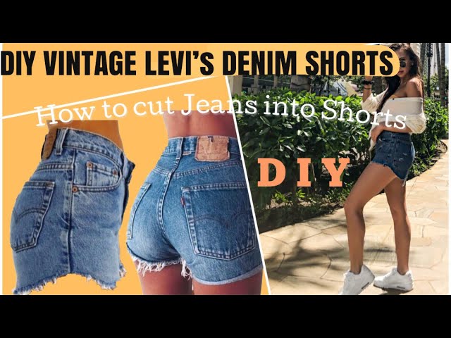 Top 31+ imagen how to cut levi’s into shorts