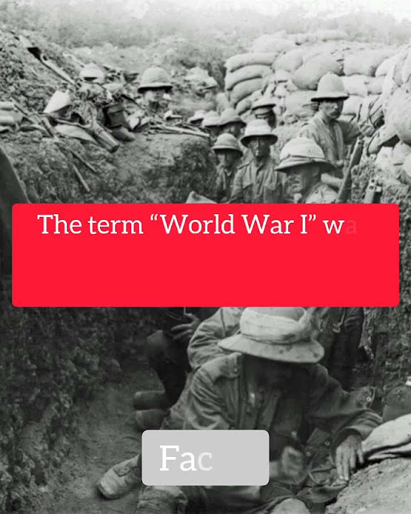 When Was The Term World War 2 First Used