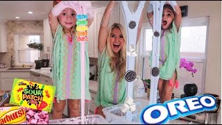 MAKING REAL OREO SLIME VS CANDY SLIME WITH 4 YEAR OLDS!!! *They Get Stuck IN The Slime*