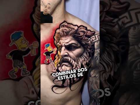¿Combinarias estilos de tatuaje? 🤔🤔 #tatuajes #viral #arte #tatuajesacolor #tattooideas # shorts