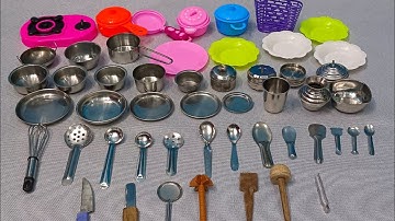 DIY Unboxing Amazing Mini Kitchen Set | miniature latest plastic and steel kitchen set @Dolliyon