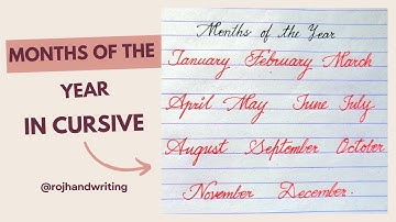 How to write months of the year with spellings / cursive writing for beginners /
