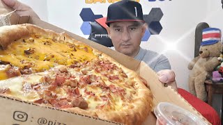 ASMR Probando PIZZA SHACK de  Nachos y Chicharrón de mi Barrio.