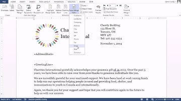 Using a Mail Merge On a Business Letter